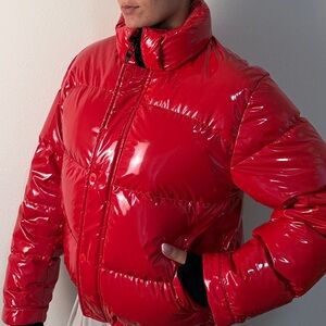 Women's Red Aritzia Super Puff Jacket